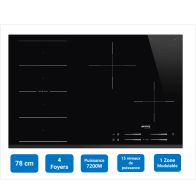 Table de cuisson Smeg SI1F7845B - Induction 78 cm - 4 zones - Flexi4Zone